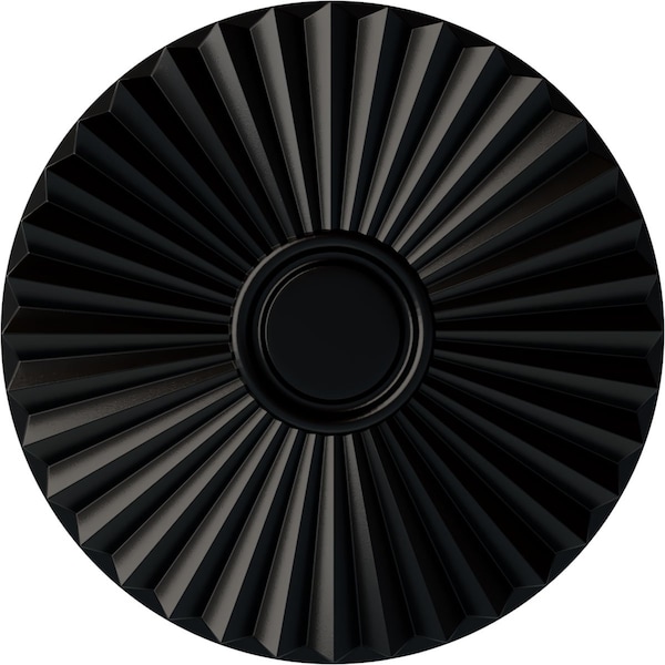 Ekena Millwork Shakuras Ceiling Medallion (For Canopies up to 5"), Hand-Painted Jet Black, 19 3/4"OD x 1 3/8"P CM20SHBLF - main